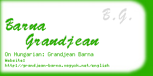 barna grandjean business card